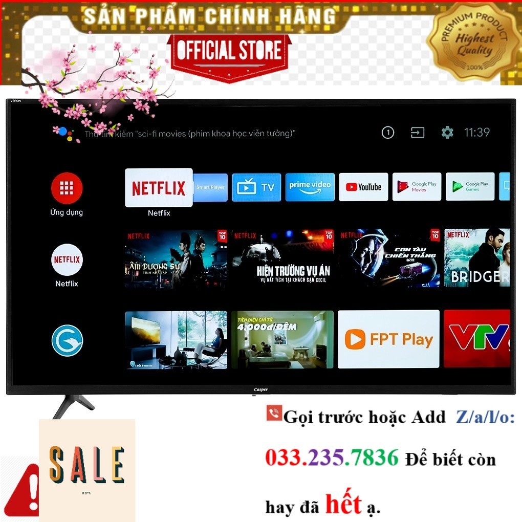 Android Tivi Casper 43 inch 43FGA610 và Casper 43FG5200 =&gt;Rẻ