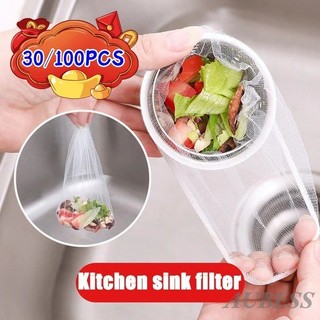 30 / 100 chiếc dùng một lần bồn rửa nhà bếp lọc cống thoát nước chống chặn túi đựng rác bể bơi lưới rò rỉ túi lưới lọc bồn rửa lưới rác