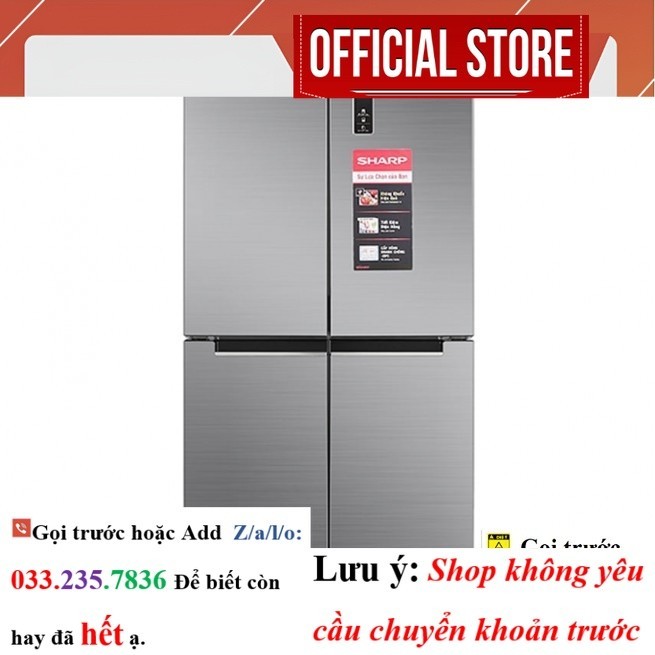 Tủ lạnh Sharp SJ-FX420V-SL Inverter 362 lít <SAle>