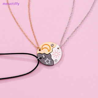 Meuctiffy 3 Miếng Mới Mặt Trời Ngôi Sao Mặt Trăng Mặt Dây Chuyền Vòng Cổ Thời Trang Người Bạn Thân Nhất Mãi Tình Bạn BFF Nam Nữ Quyến Rũ Chokers VM