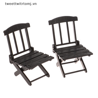 Tomj 1 / 12 nhà búp bê có thể gập lại ghế đi biển mẫu nhà búp bê mini ngoài trời thường ngày ghế búp bê nội thất nhà phụ kiện vn