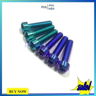 Ốc titan gr5 6li25 đầu trụ giá 1 con trang trí làm đẹp xe Wave SH Vario AB Dream...
