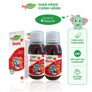 Sắt Hữu Cơ Cho Bé Fitolabs BioFe Không Gây Nóng Trong, Không Gây Táo Bón, Giảm Thiếu Máu, An Toàn Chai 120ml