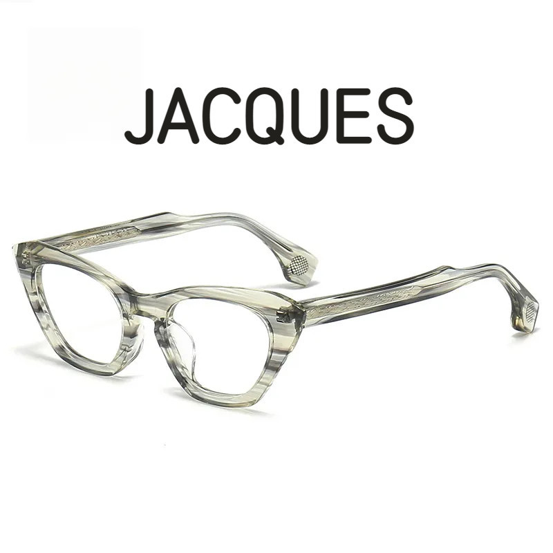 [Kính TOTU] Kính sợi acetate, kính khung kim loại, kính JACQUES, khung kính acetate, kính mắt mèo ch