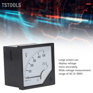 TSTOOLS Vôn kế analog AC 0‑500V Bảng điều khiển vôn con trỏ Đồng hồ đo điện áp kim cho thiết bị