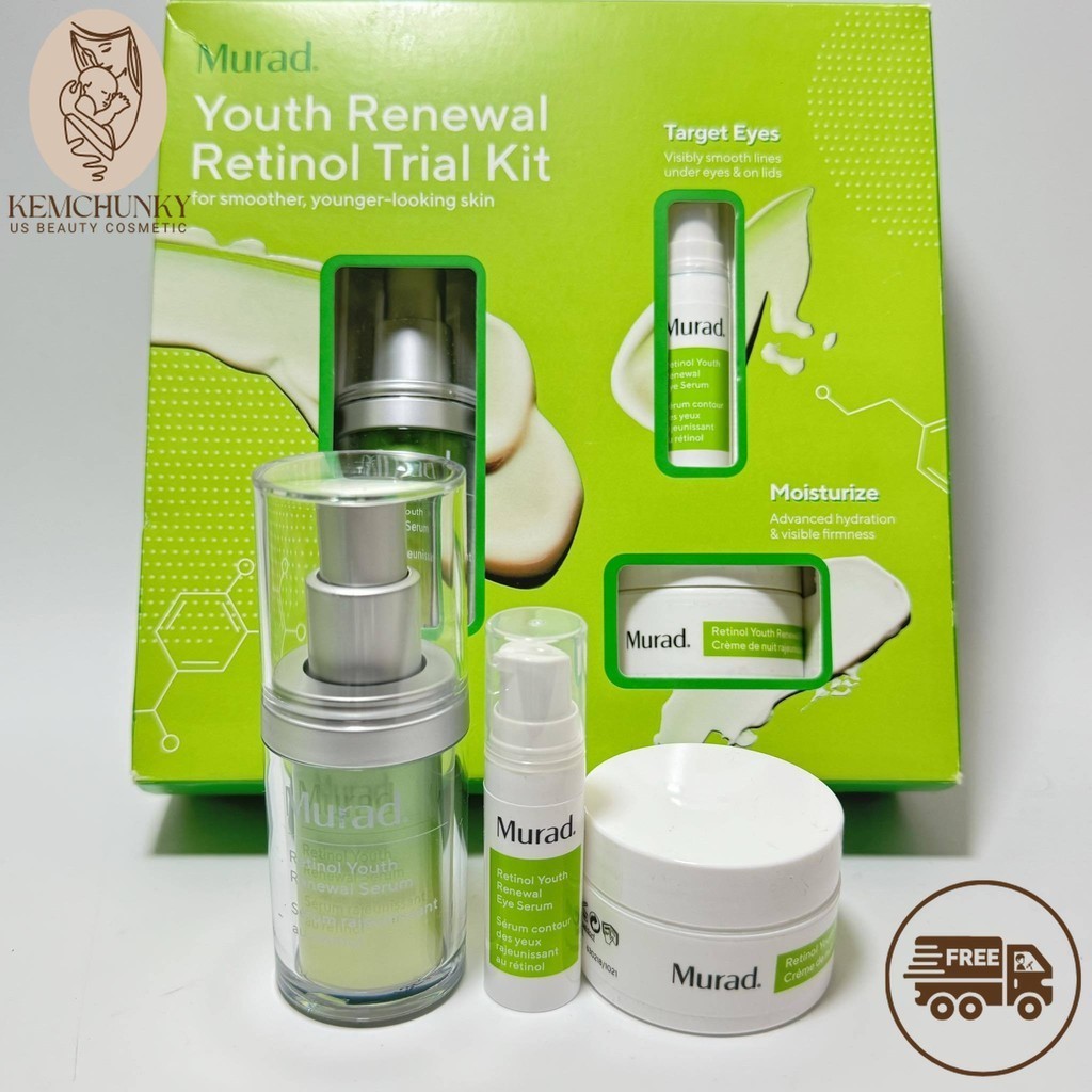 [BILL US] Set dưỡng da chống lão hoá Murad Retinol Ready, Radiant, Retinol