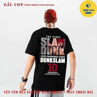 Anime 2023 Mới Slam Dunk Áo Thun Cotton Nam Sakuragi Hanamichi Kaede Rukawa Tee Quá Khổ Manga Nhật Bản Nam / Nữ Tay Ngắn