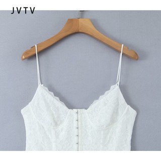 9639 Váy treo ren chắp vá cổ chữ V cho nữ