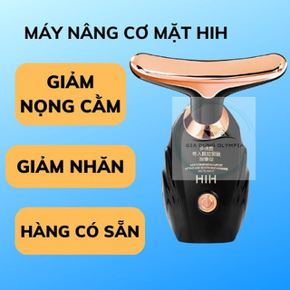 Máy massage nâng cơ mặt làm giảm nọng cằm dùng tinh chất mát xa mặt cổ máy đẩy tinh chất cho cổ và cơ mặt làn da Olympia