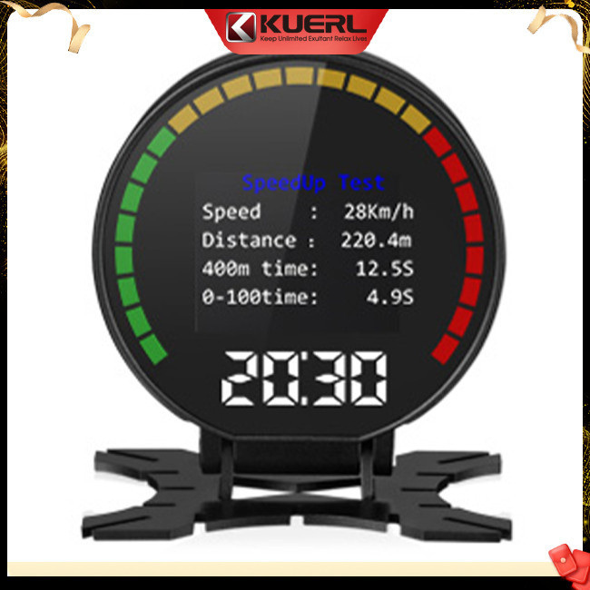 Kuerl Car Obd Hud Head-up Display Đồng hồ tốc độ đa chức năng Hệ thống cảnh báo chẩn đoán kỹ thuật số