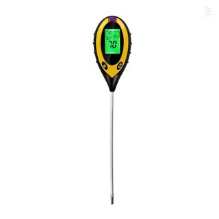 Máy phân tích đất kỹ thuật số 4in1 Máy kiểm tra đất đa chức năng Cường độ ánh sáng mặt trời Giá trị PH Độ ẩm Máy đo nhiệt độ Máy đo nhiệt độ Cây trồng trong chậu Dụng cụ trồng trọt có mặt số cho trường G