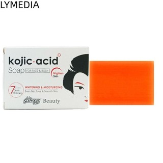 LYMEDIA phòng axit Kojic, Xà phòng đu đủ làm trắng thủ công, Xà phòng thơm hình vuông màu cam hình chữ nhật chất lượng cao