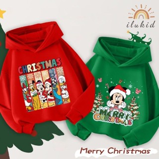 Áo hoodie cho bé Merry Chistmas 2024 trang phục hóa trang Noel áo nỉ cho bé có mũ in hình độc đáo