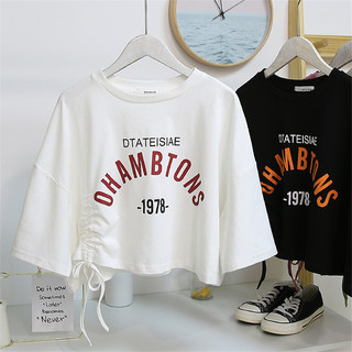 Áo thun nữ babytee ngắn tay dây rút - Áo phông nữ dáng ngắn hở bụng sexy