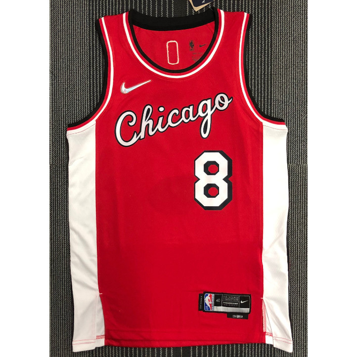 [ép nóng] Áo bóng rổ nba 2022 Chicago Bulls số 8 màu đỏ phiên bản thành phố