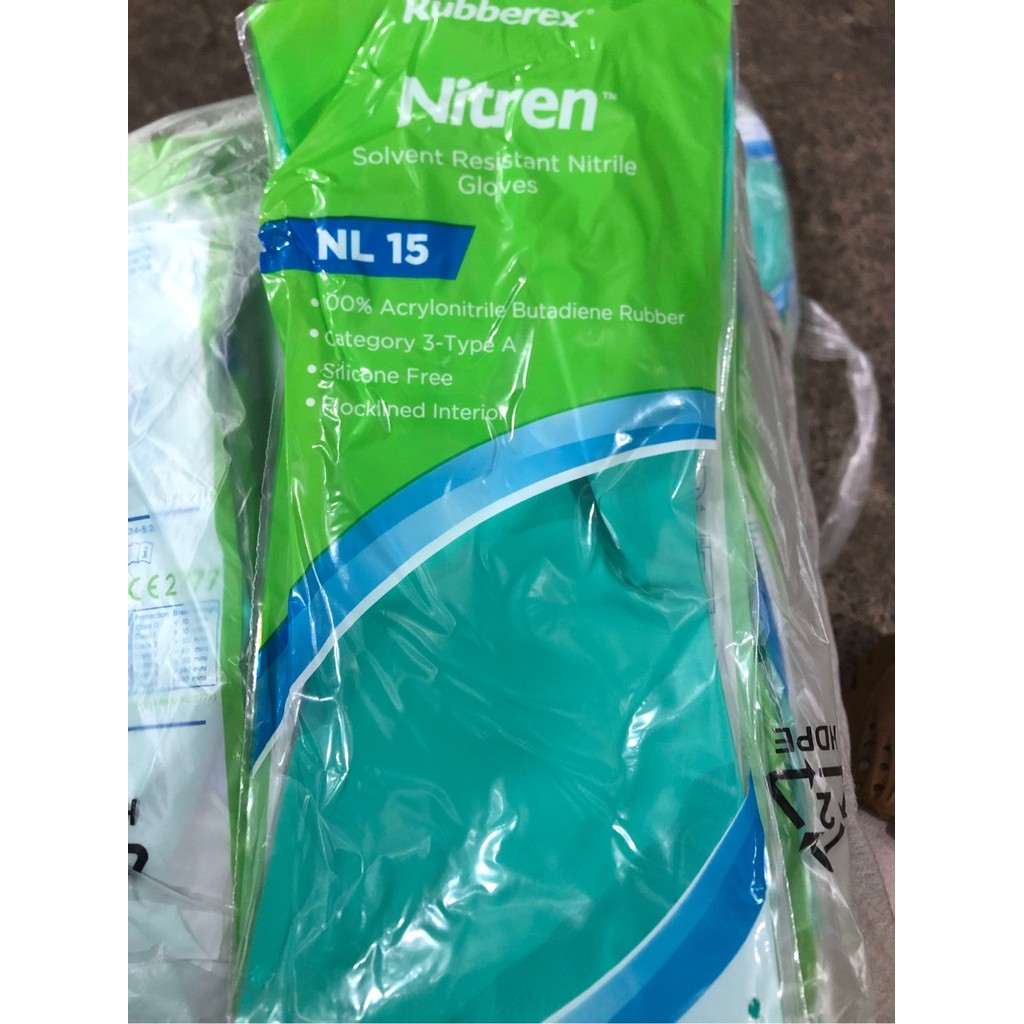 [Có sẵn] [Ảnh thật] [Chính hãng] Găng tay cao cấp Rubberex Nitren siêu bền