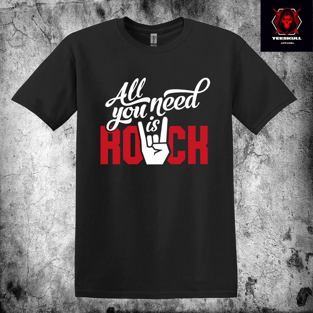 Tất cả những gì bạn cần là Rock Heavy Metal Rock Band Unisex Áo thun Cotton nặng Xs-3Xl