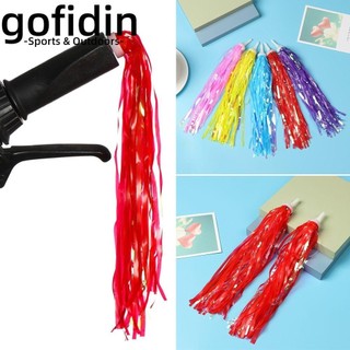gofidin 2 Dây Tua Rua Nhiều Màu Trang Trí Tay Lái Xe Đạp/Xe Máy Scooter Cho Bé