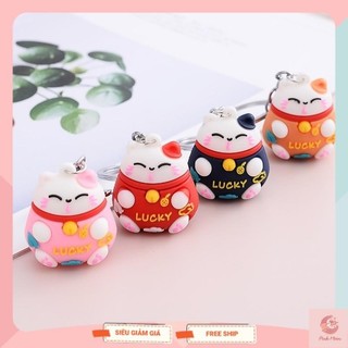 Móc khóa Mèo Lucky mèo may mắn mini