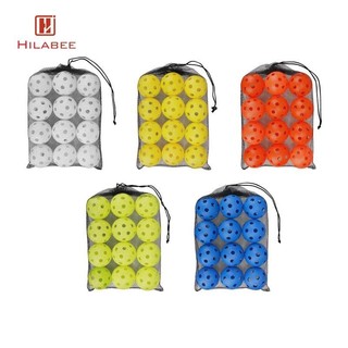 Hilabee 12 Miếng Bóng Pickleball Với 26 Lỗ Khoan Nhỏ Hàng Thể Thao Ngoài Trời Cho Sân Ngoài Trời Có Túi Lưới