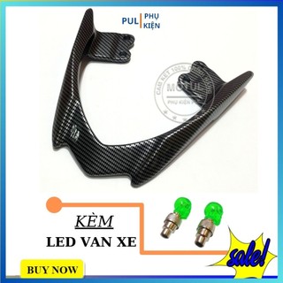 Cảng sau Exciter 150 sắt mạ màu cacbon thay thế tay dắt zin kèm cặp đèn led gắn van xe màu mẫu ngẫu nhiên