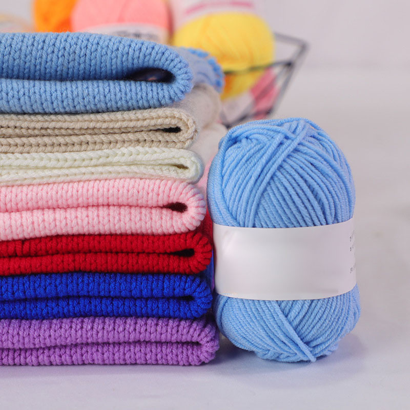25g Sữa Mềm Cotton Đan Sợi Chống Đập Chất Lượng Cao Đan 4ply Sợi Cotton Cho Móc Khăn Áo Len Mũ Búp B