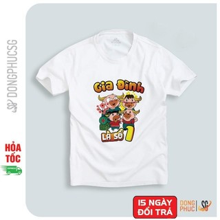 Áo thun gia đình là số 1 độc đáo đồng phục hội nhóm nổi bật thun mềm mịn dày dặn SGY228 | SG