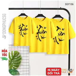 Áo thun đồng phục gia đình mẫu Tết Xuân nổi bật thun cotton mềm mịn đủ size cho bé SGY156 | DONGPHUCSG