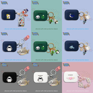 For Marshall MOTIF II ANC Case Cartoon Shark Earphone Silicone Case Earbuds Soft Protective Headphone Cover Headset Skin