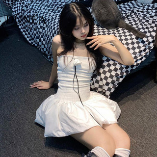 Đầm Pod lệch vai trang trí hoa gợi cảm DUNEA dành cho nữ