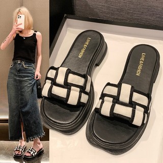 🔥COD🔥 Dép sandal nữ 3cm dép đi biển dép đế cao giày sandal Thoải Mái Xinh Xắn