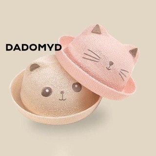 DADOMYD Mũ Rơm Cho Bé, Mũ Chống Nắng Động Vật Hoạt Hình Trẻ Em, Tấm Che Nắng 1-3Y Thoáng Khí Mùa Hè Mũ Chống Nắng Bé Gái Bé Trai