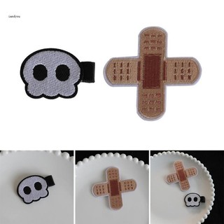 ✿ goth cross skull kẹp tóc punk kẹp tóc halloween kẹp tóc cho bé gái bím tóc