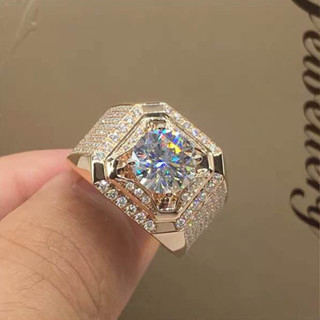 Sáng Trắng Zircon Tròn Đá Nhẫn Vintage Màu Vàng Nhẫn Cưới Nam Nữ Thời Trang Pha Lê Đính Hôn Nhẫn Dành Cho Nữ