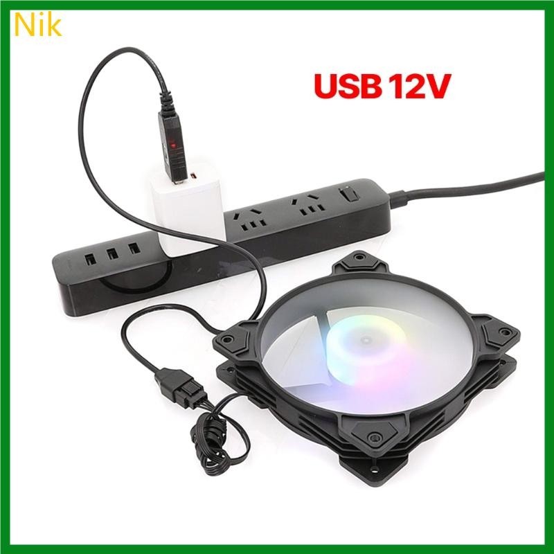 Bộ chuyển đổi cáp quạt Nik USB 5V sang 12V Đầu nối USB sang 4Pin cho PC Khung gầm quạt nguồn