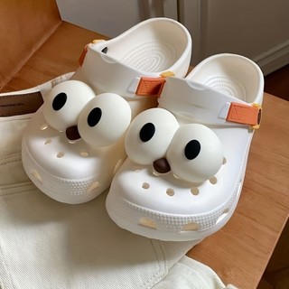 Đôi mắt to thú vị sticker dép crocs charm crocs jibbitz để trang trí dép chữ h crocs dép lê dép tổ ong