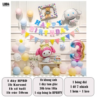 SET BÓNG TRANG TRÍ SINH NHẬT KUROMI