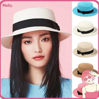 Mũ cối phối nơ thời trang đi biển cho nữ