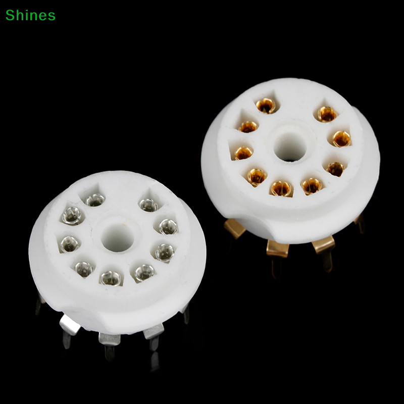 Shines 1 Đế van ổ cắm ống gốm 9pin mạ vàng cho 12AX7 12AU7 ECC83 VN