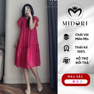 Đầm Bầu Babydoll, Váy Bầu Xinh đi tiệc dáng dài tay ngắn thiết kế xinh xắn thời trang đi dự tiệc