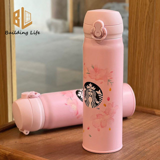 Cốc starbucks lớn sakura bình giữ nhiệt inox 304 500ml cốc làm mát di động 500ml