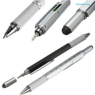 Ny-6 in1 Bút bi đa năng Stylus Bubble Level Ruler Tuốc nơ vít Quà tặng