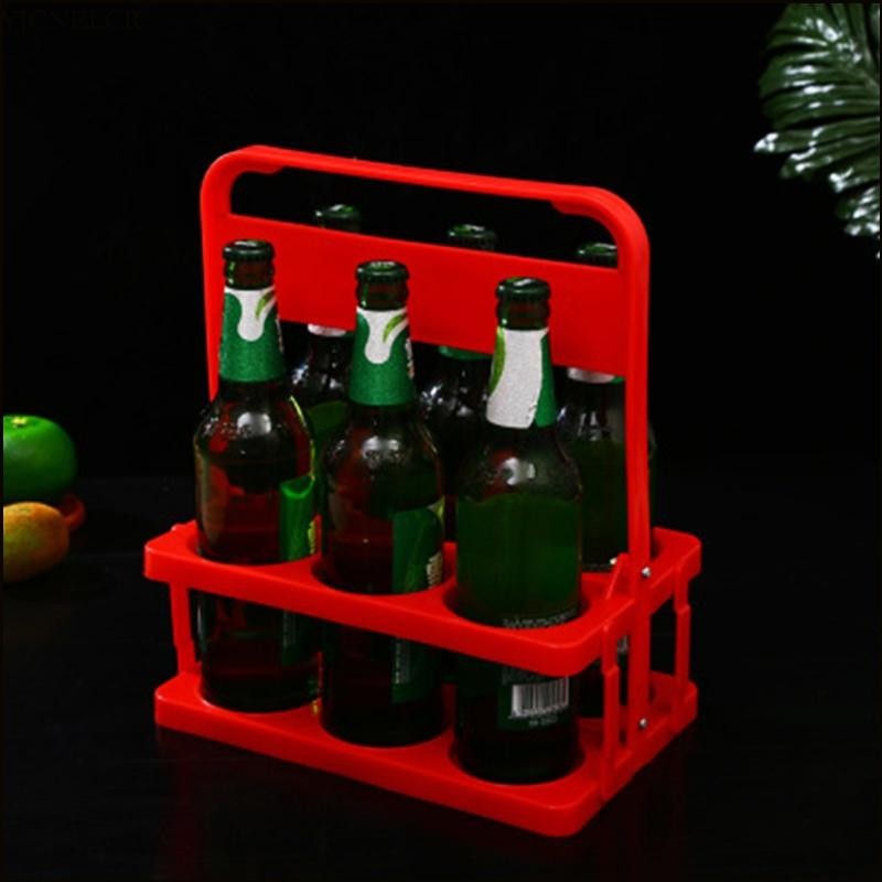 6 Pack Beer Bottle for Carrier Drink Caddy Holder Foldable  Wine Beer Rack Baske