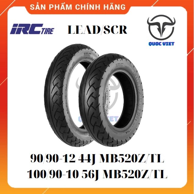 Vỏ Irc 100/90-10, 90/90-12 Bánh Trước/Sau Attila Elizabeth, Lead - Không Ruột