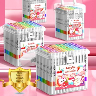  120 Màu Bút Đánh Dấu Acrylic Chống Nước Không Phai Màu Dùng Vẽ Tay Cho Trẻ Em Bộ Bút Màu Nước 