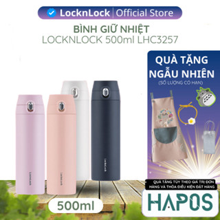 Bình giữ nhiệt nắp bật 500ml LocknLock siêu nhẹ Chính hãng giữ nhiệt lâu đến 24h LHC3257 - Hapos Mall
