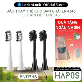 Bộ 4 đầu thay thế cho bàn chải điện LocknLock ENR346 mã ENR546WHT 2 màu đen trắng - Chính Hãng - HAPOS BEAUTY