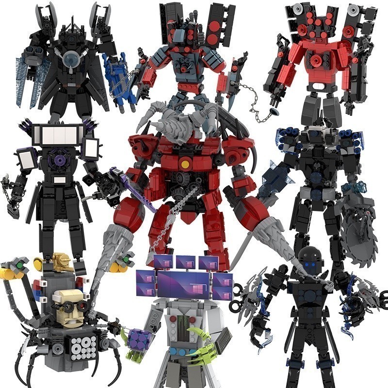 ( Xả hết ) Moc Tương Thích Với Lego Skibidi Toilet Titan Khối Xây Dựng Titan Giám Sát Đồ Chơi King B