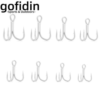 gofidin 5 Móc Câu Cá Ba Lưỡi Siêu Sắc Chống Rỉ Sét Chất Lượng Cao