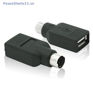 PeaceShells USB To PS2 Adapter Cable Round Head Mouse And Keyboard Interface Converter VN